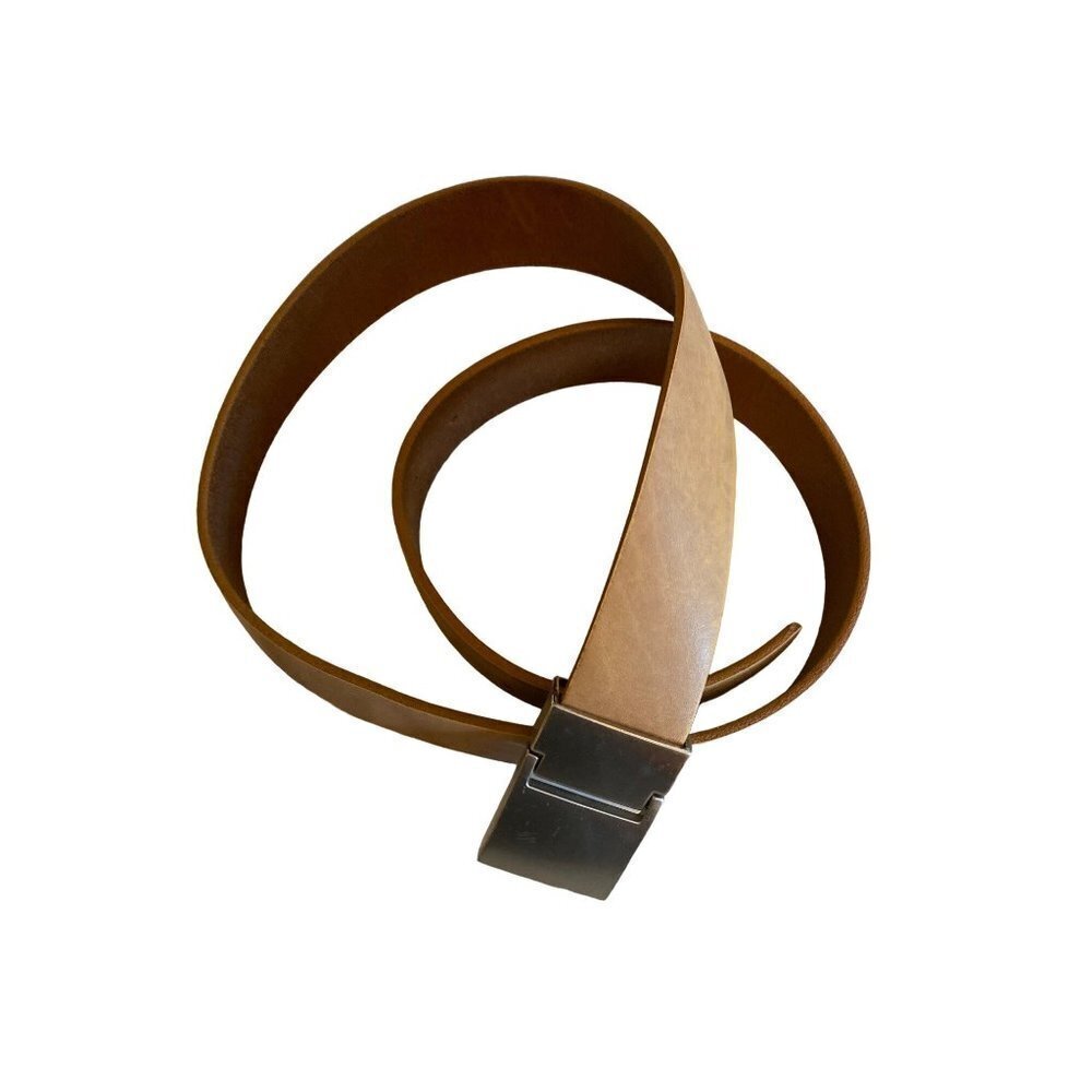 Aldo Carmel Leather Womans Medium Belt Brushed Metal Buckle